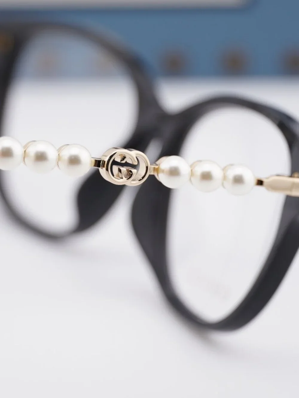 Gucci GG1972OA 001 Square Eyeglasses 54mm - Black / Gold